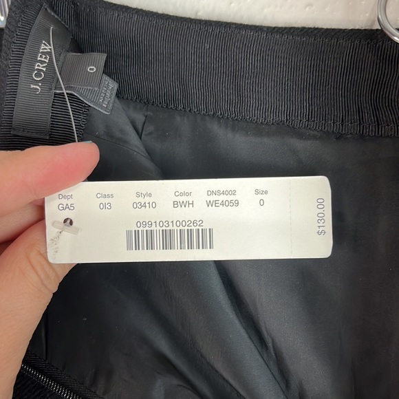 J.Crew wool mini skirt size 0 lined color block NWT - Picture 7 of 10